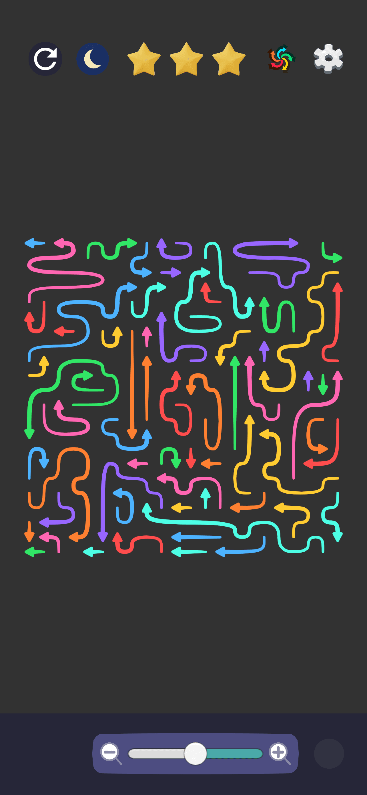 Arrow Jam Go neon mode on iPhone