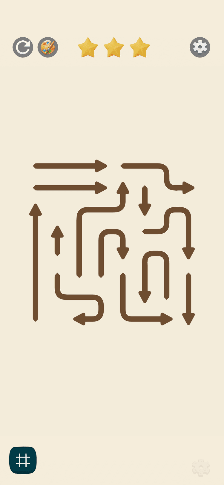 Arrow puzzle classic level on iPhone