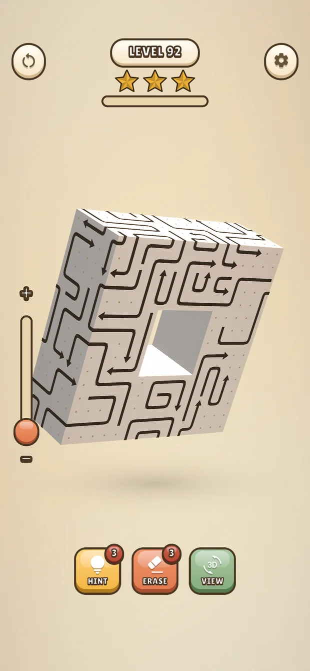 3D Arrow Jam Go light theme block puzzle on iPhone